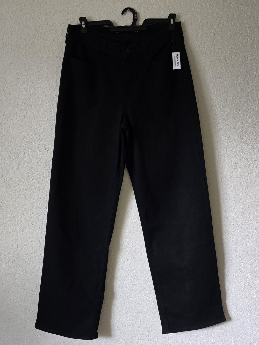 Old Navy Women’s Black Wide-Leg Jeans Flare Size 14 Tall